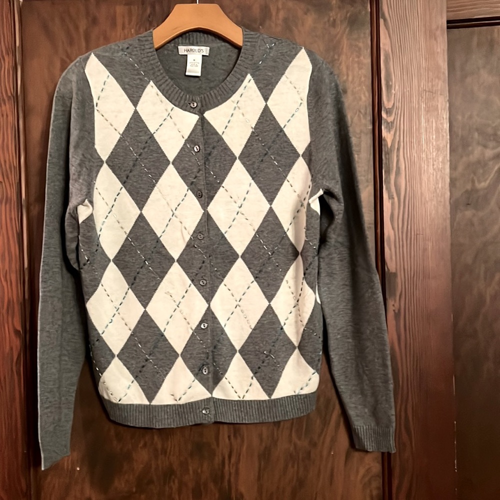 Argyle cardigan
